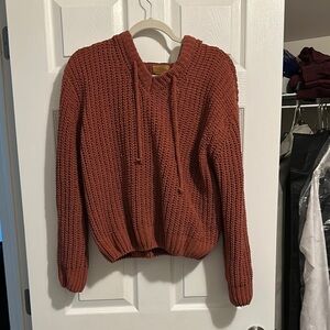 POL Rust Cowl Neck Sweater